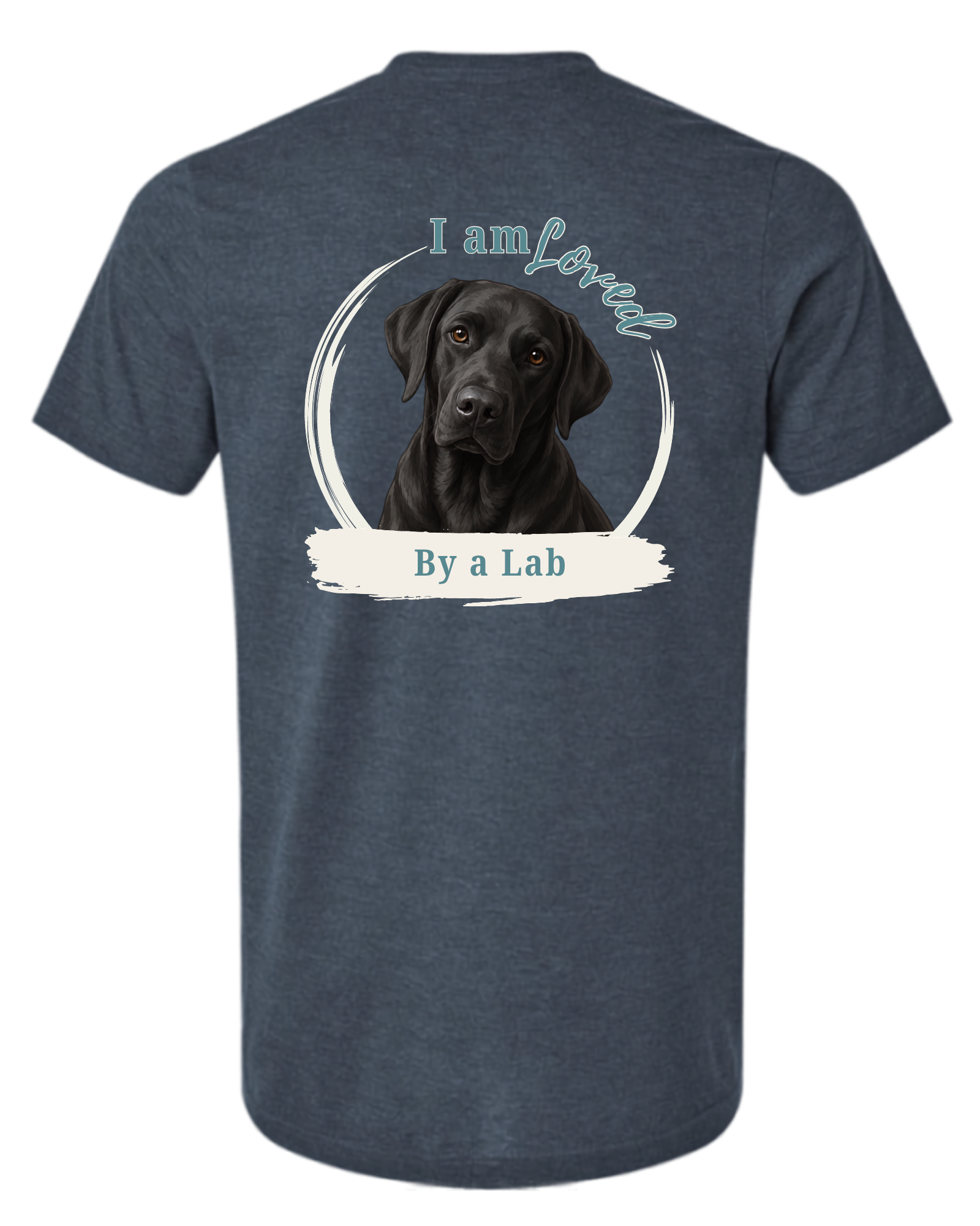 Loved by a Lab (Black) | Short Sleeve T-shirt