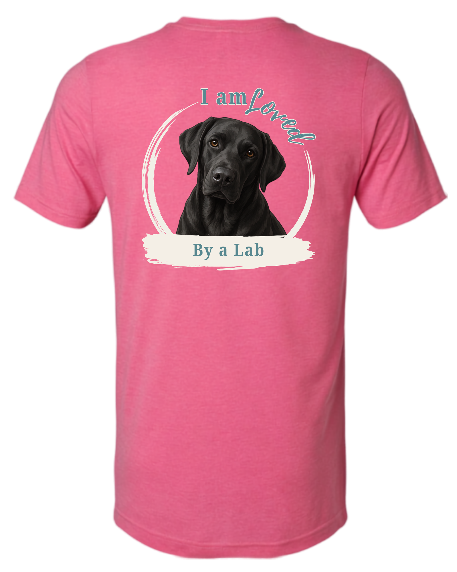 Loved by a Lab (Black) | Short Sleeve T-shirt