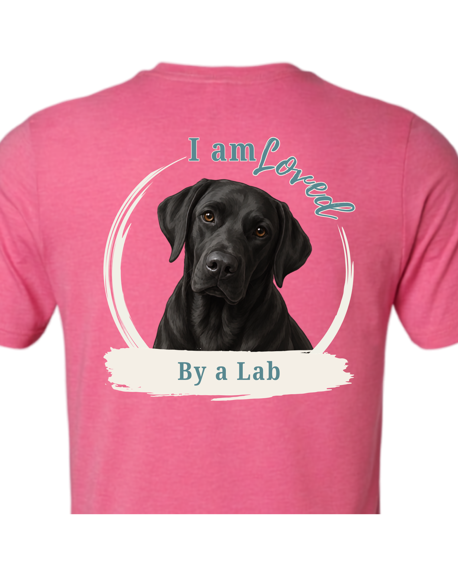 Loved by a Lab (Black) | Short Sleeve T-shirt