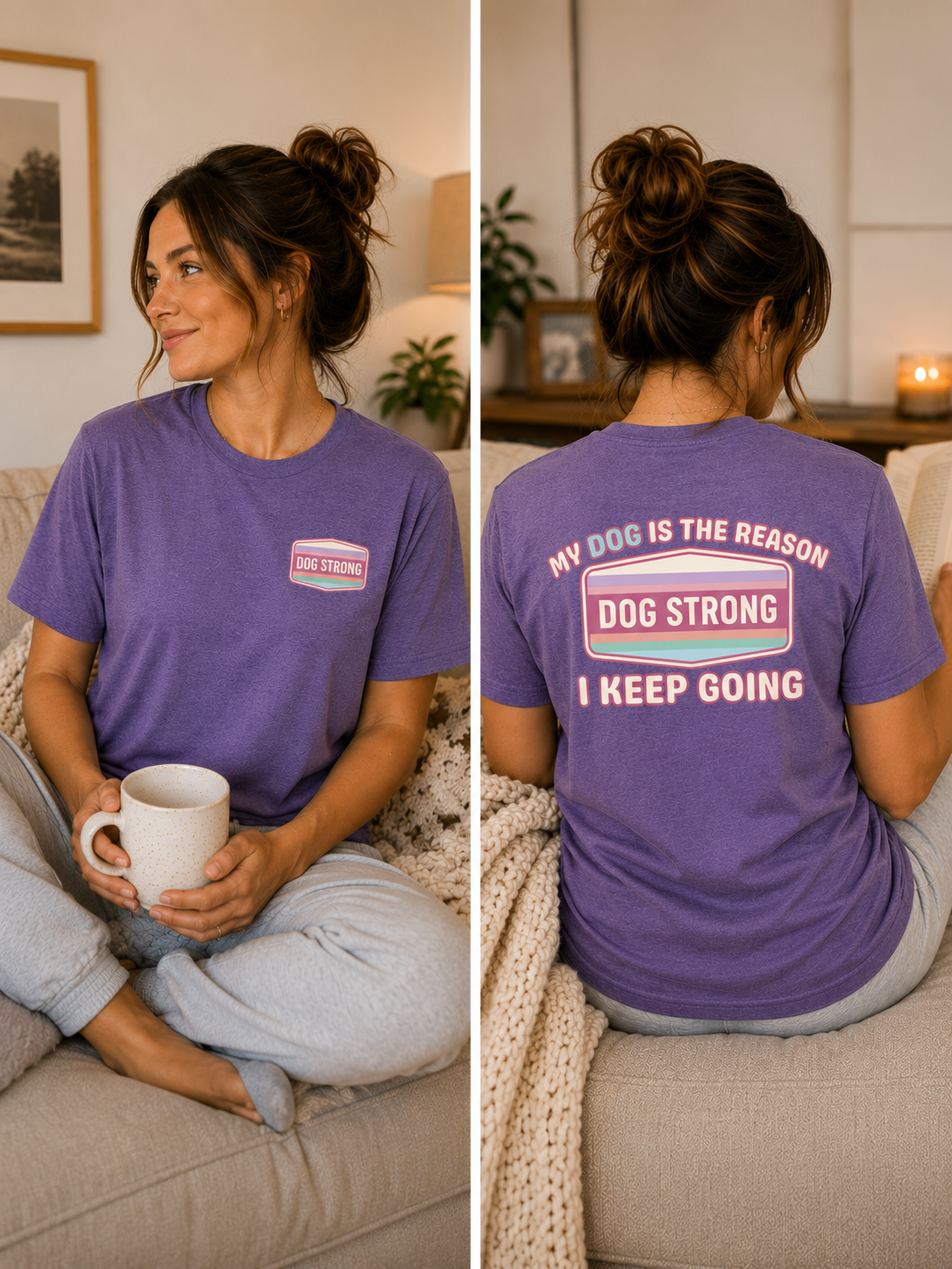 My Dog Keeps Me Going (Bright) | Short Sleeve T-shirt