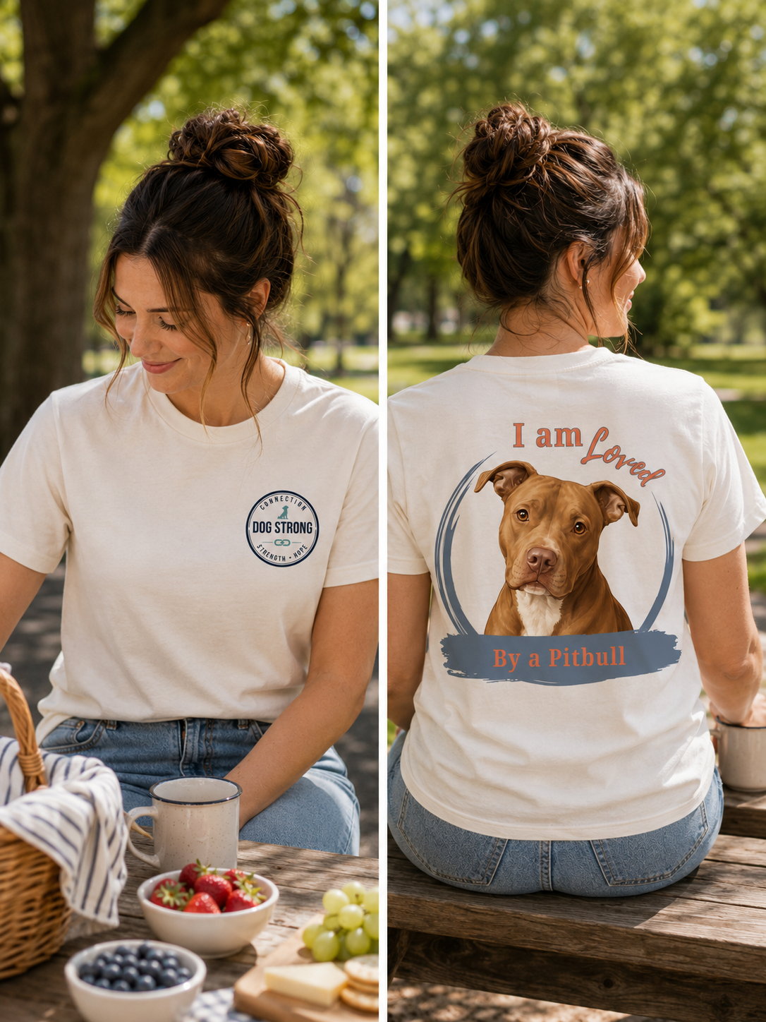 Loved by a Pitbull | Short Sleeve T-shirt