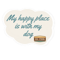 Core Sticker - My happy place is with my dog