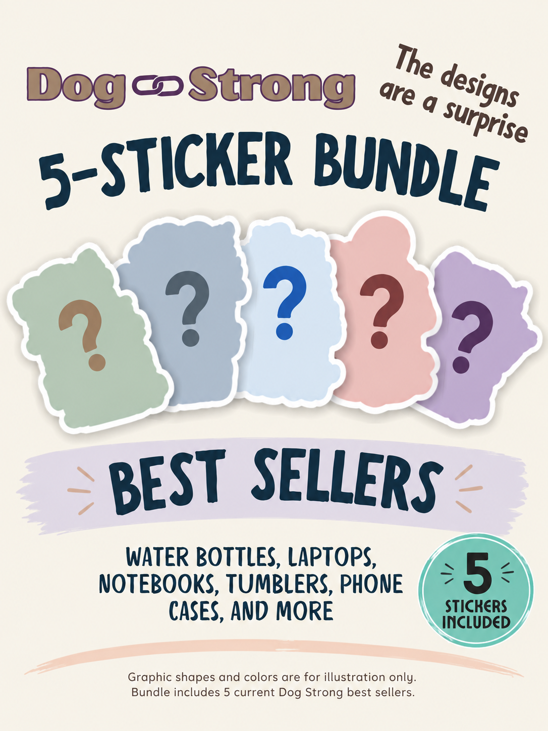 Dog Strong Best Sellers | 5-Sticker Bundle